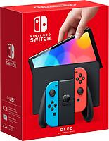 Nintendo Switch (OLED model) 64GB Console w/ Neon Red & Neon Blue Joy-Con